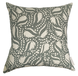 Billow Square Cushion - Green Grey