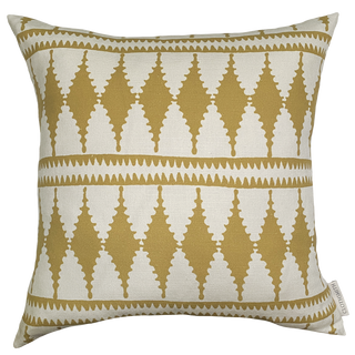 Bobbin Square Cushion - Ochre