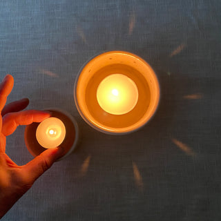 Stoneware Cheese Mould Candle Holder - Two Sizes