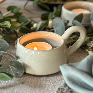 Handmade Stoneware Tea Light Holder