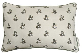 Hani Rectangular Cushion - Green grey