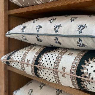 Hani Rectangular Cushion - Green grey