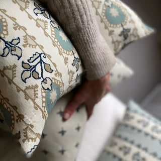 Oren Square Cushion - Blue