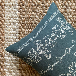 Quill Rectangular Cushion - Slate Green