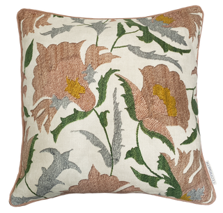 Suzani Square Cushion - Pink