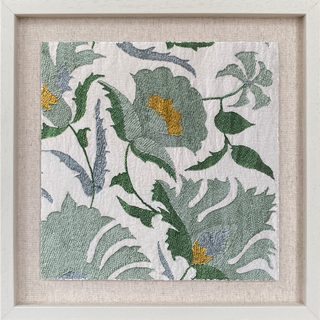 Suzani Framed Embroidery Print Small - Blue I