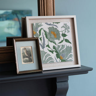 Suzani Framed Embroidery Print Small - Blue I