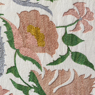 Suzani Framed Embroidery Print - Pink