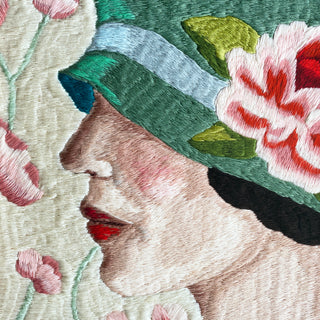 Sylvie Framed Embroidery Print