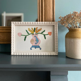 Vase Framed Embroidery Print