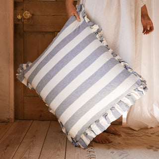 Whitby Stripe Cushion - Blue