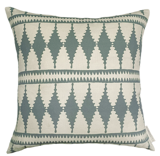 Bobbin Square Cushion - Green Blue