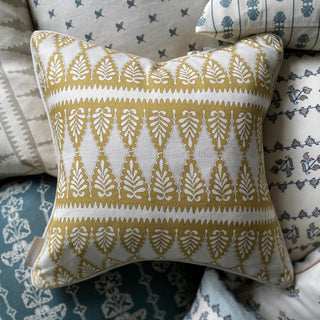 Florian Square Cushion - Ochre