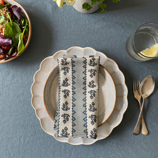 French Blue Linen Tablecloth - 140 x 250cm