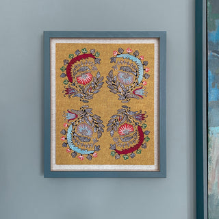 Goldwork Framed Embroidery Print