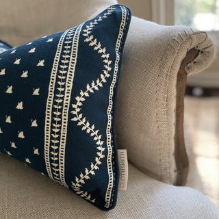 Odette Rectangular Cushion - Indigo