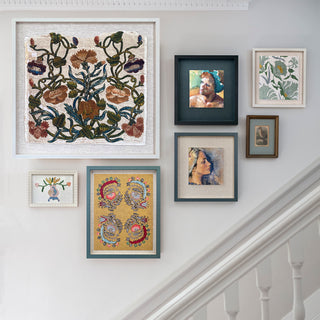 Florence Framed Embroidery Print - Medium