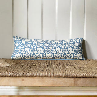 Peggy Small Lumbar Cushion - Blue