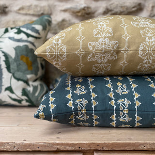 Nora Square Cushion - Slate Green