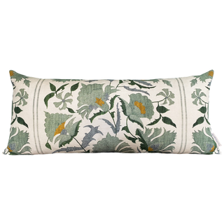 Suzani Lumbar Cushion - Blue Green