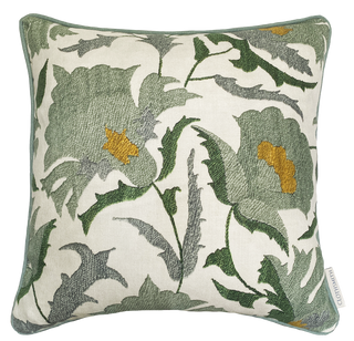 Suzani Square Cushion - Blue Green