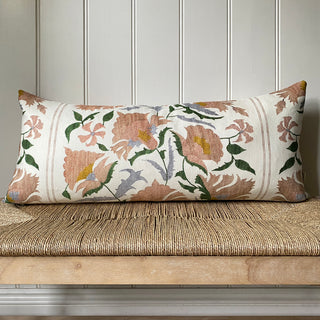 Suzani Lumbar Cushion - Pink