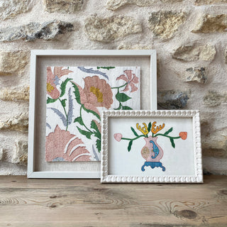 Vase Framed Embroidery Print