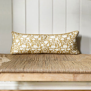 Peggy Small Lumbar Cushion - Ochre yellow