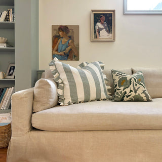 Whitby Stripe Cushion - Green